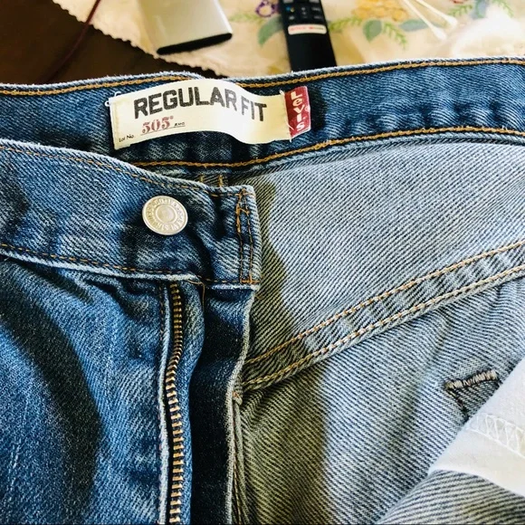 Levi's 505 High-Rise Regular Fit 100% Cotton Y2K Jeans. W36 x L32 - Picture 4 of 12